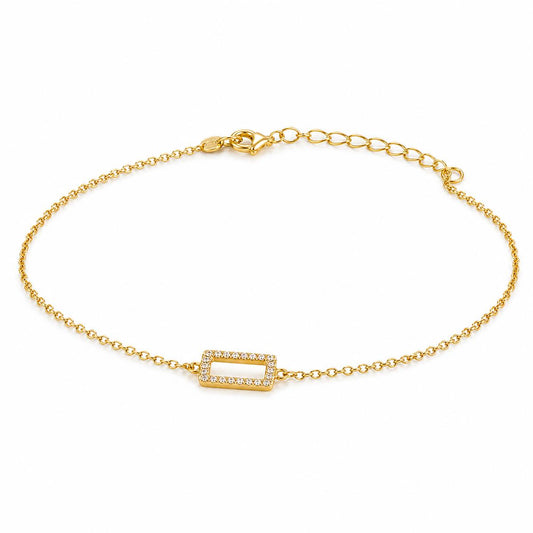 Golden Baguette Frame Anklet product image 2