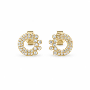 Golden Celeste Crescent Cluster Earrings product image 1