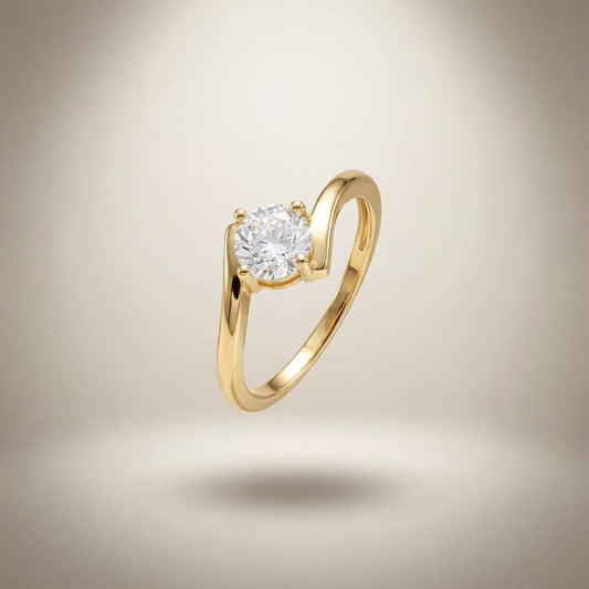 Golden Eterna Solitaire Ring product image 2