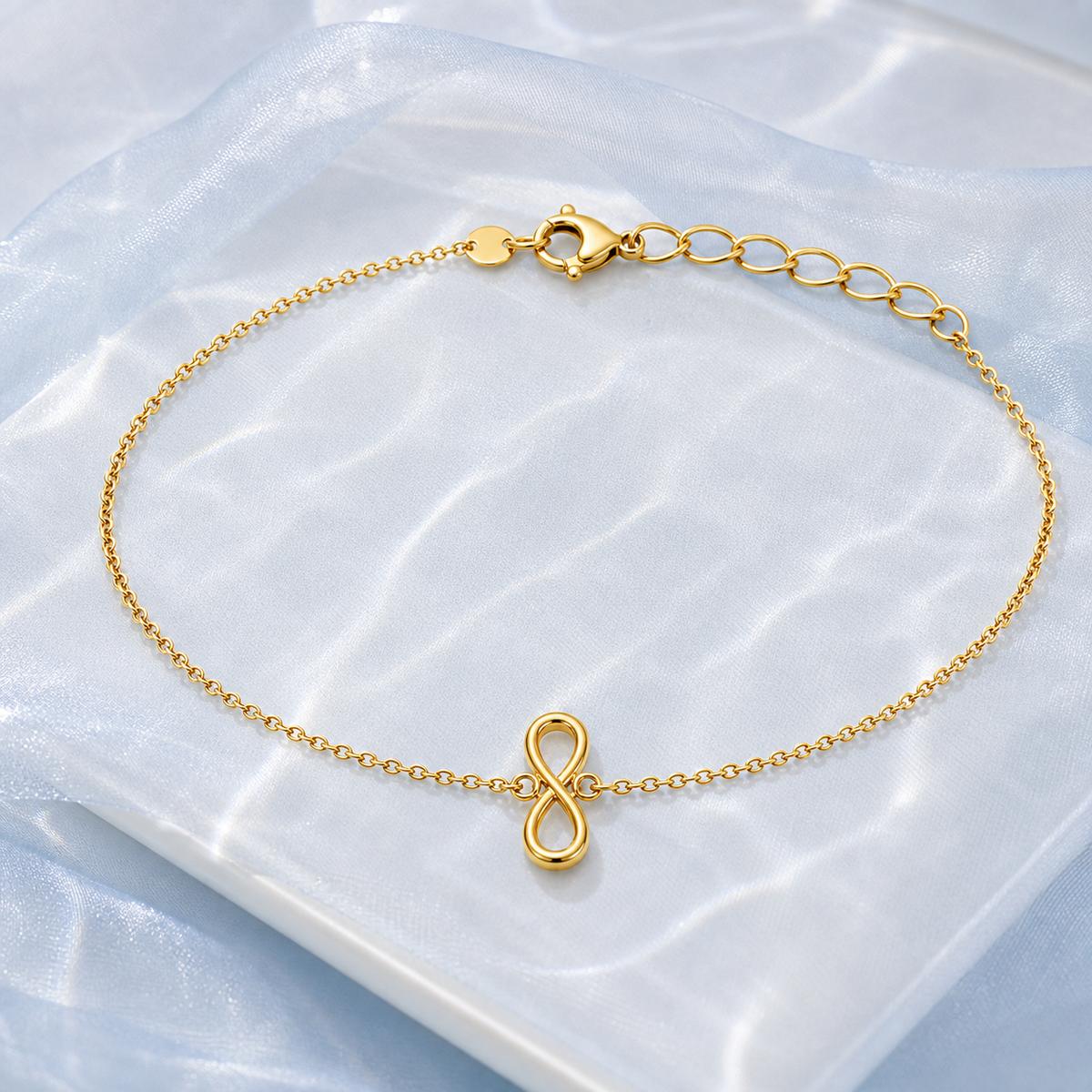 Golden Infinity Loop Anklet product image 12
