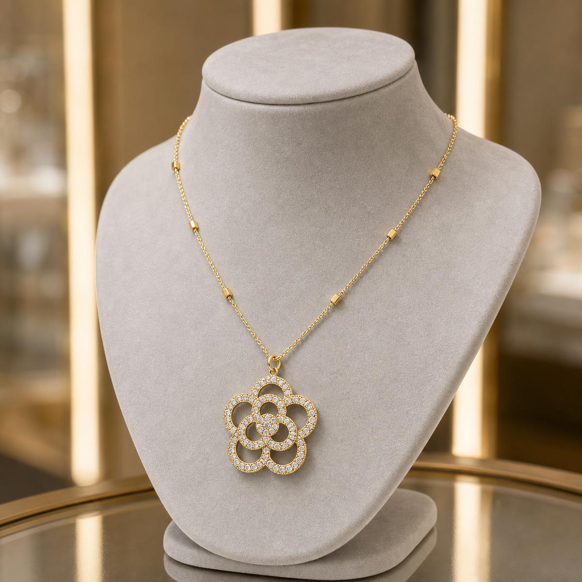 Golden Lotus Bloom Pendant product image 6