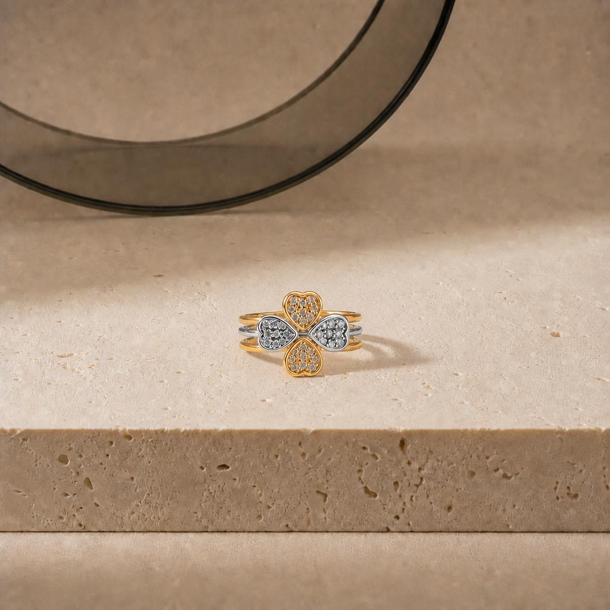 Golden Lucky Clover Ring product image 5