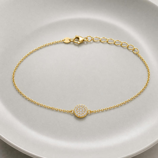 Golden Moonlit Disc Anklet product image 2
