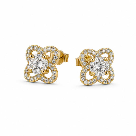 Golden Oria Clover Bloom Earrings product image 2