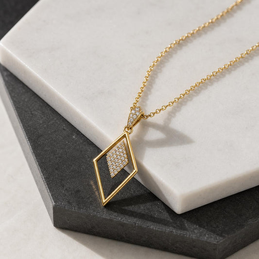 Golden Prism Diamond Pendant product image 2