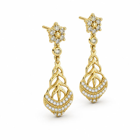 Golden Roselle Petal Earrings product image 2