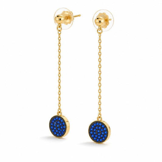 Golden Sapphire Thread Earrings product image 2