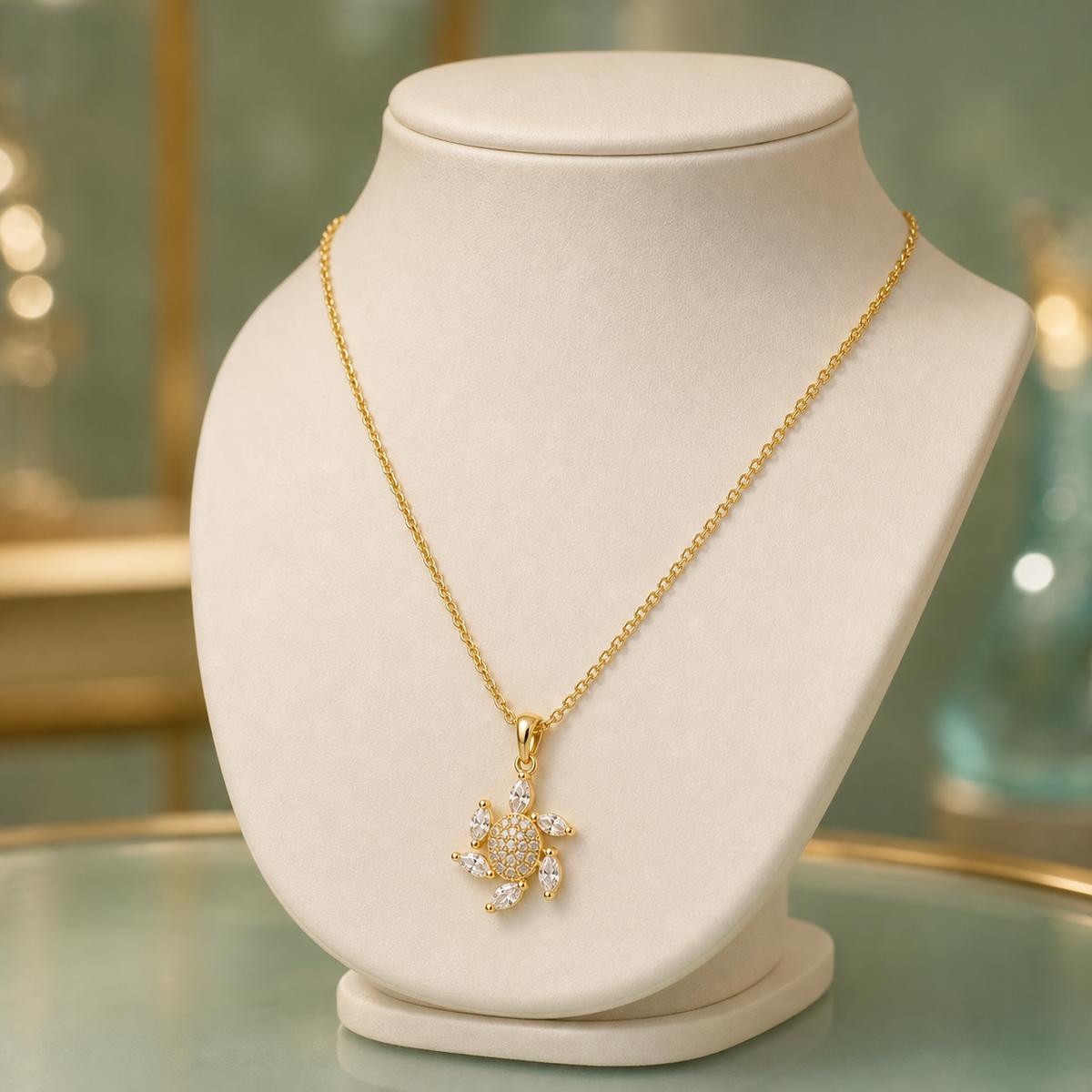 Golden Sea Turtle Charm Pendant product image 6