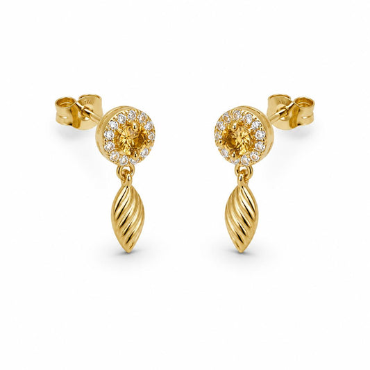 Golden Sienna Leaf Earrings product image 2