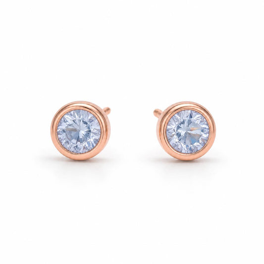 Rose Gold Astra Bezel Earrings product image 2