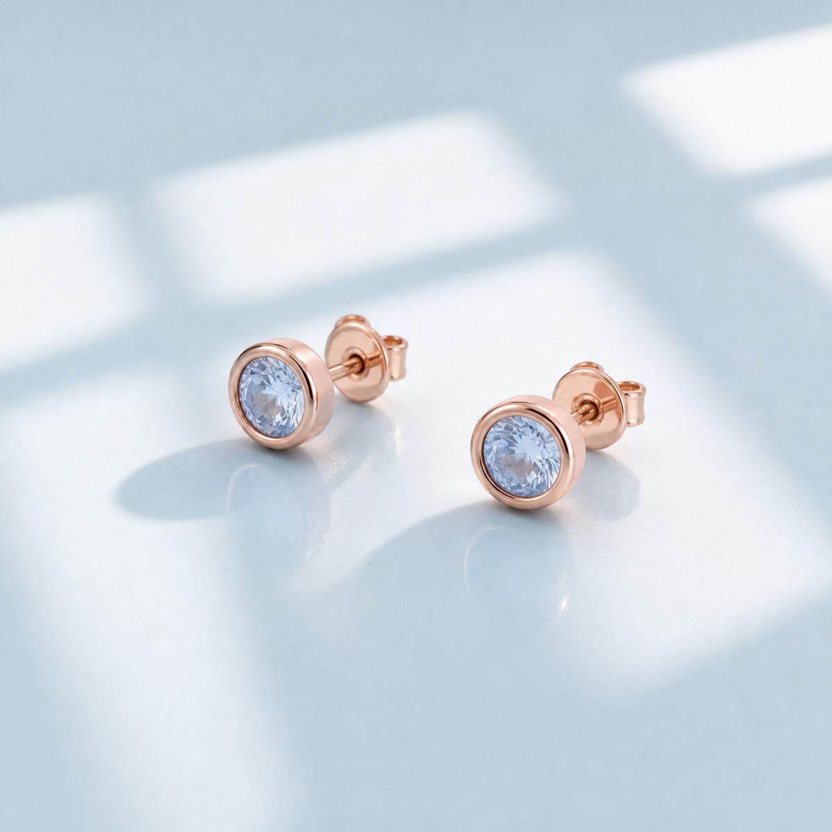Rose Gold Astra Bezel Earrings product image 10