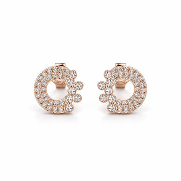 Rose Gold Celeste Crescent Cluster Earrings product image 1