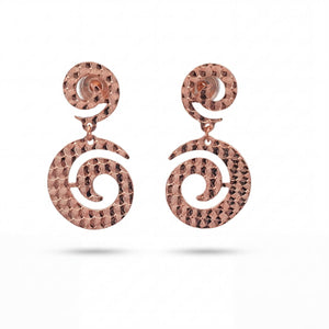 Rose Gold Celeste Spiral Drop Earrings product image 1