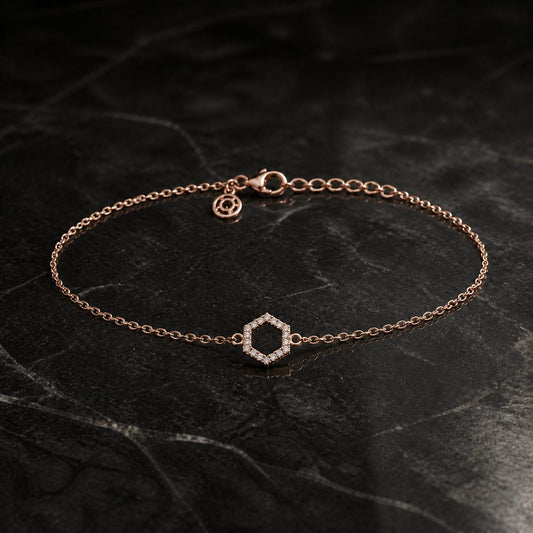 Rose Gold Circle Halo Anklet product image 2
