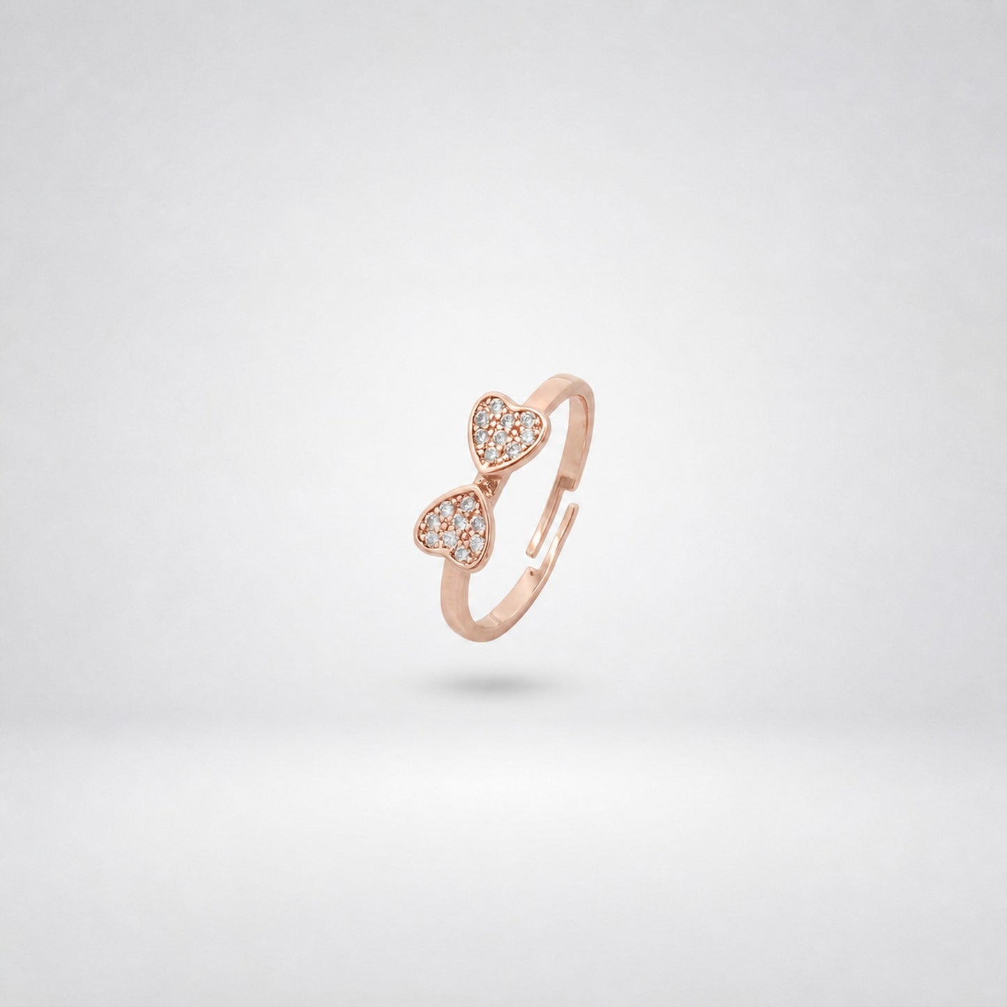 Rose Gold Adjustable Double Love Ring product image 6