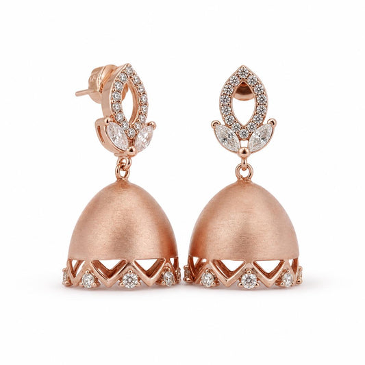 Rose Gold Luna Bell Pearl Earrings product image 2