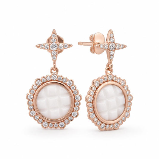 Rose Gold Luna Medallion Earrings product image 2