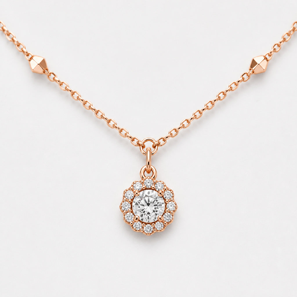 Rose Gold Noir Orbit Pendant product image 5