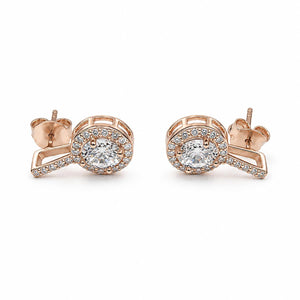Rose Gold Noor Halo Swing Earrings product image 1