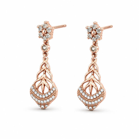 Rose Gold Roselle Petal Earrings product image 2