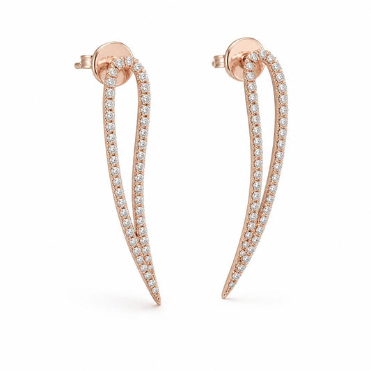Rose Gold Seraphina Curve Earrings product image 2