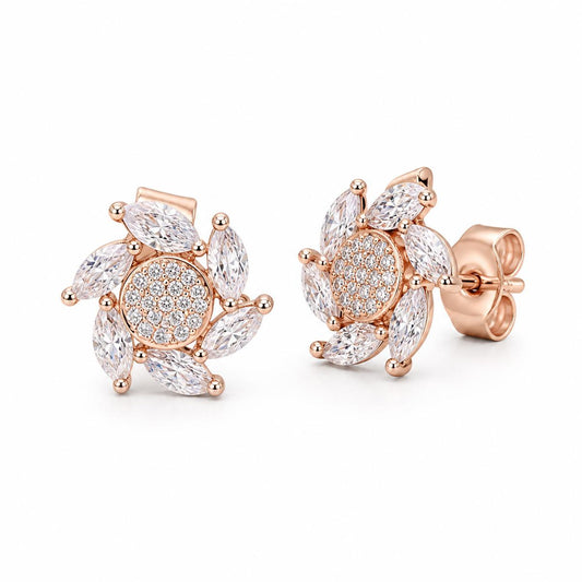 Rose Gold Tara Sunburst Bloom Earrings product image 2