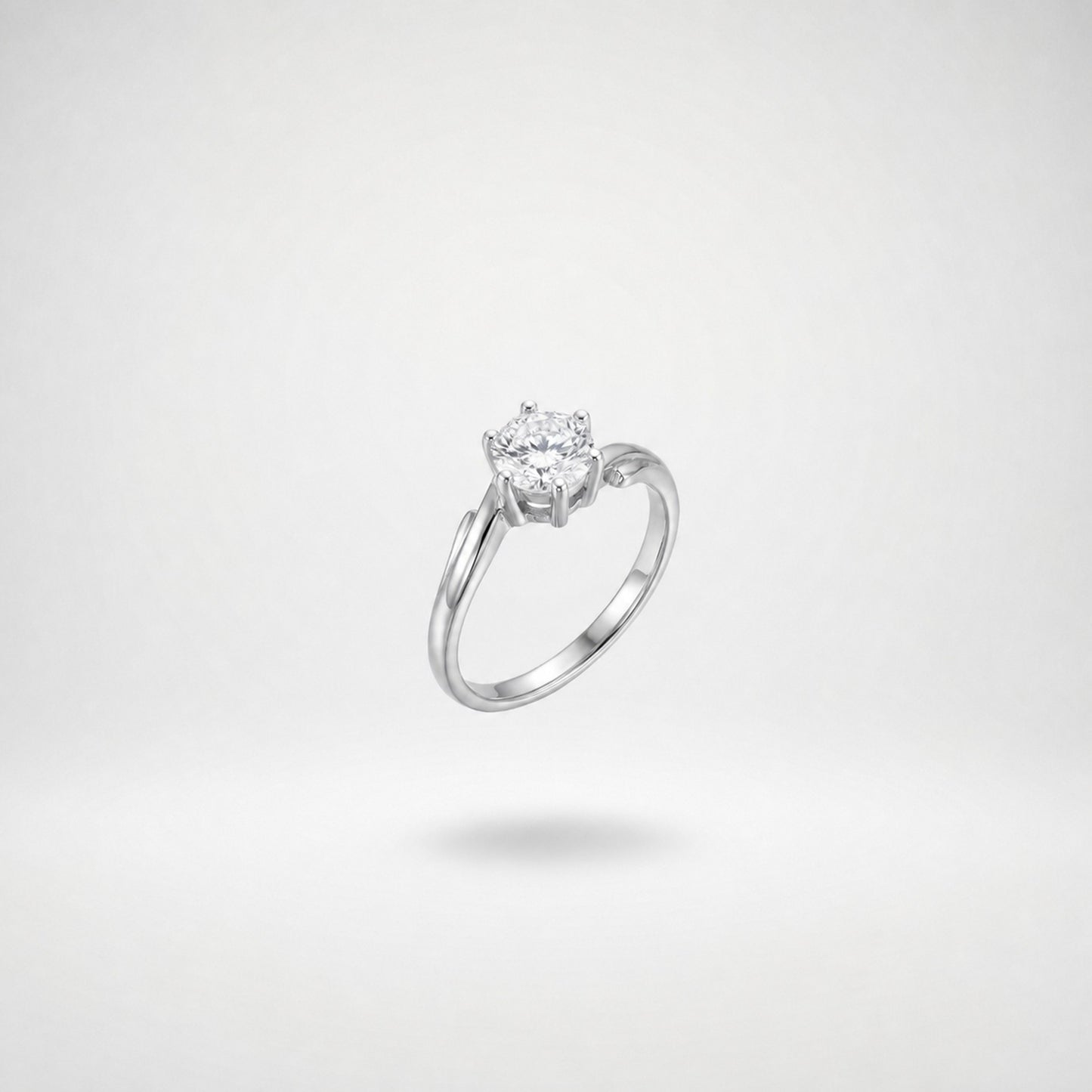 Silver Crown Solitaire Ring product image 6