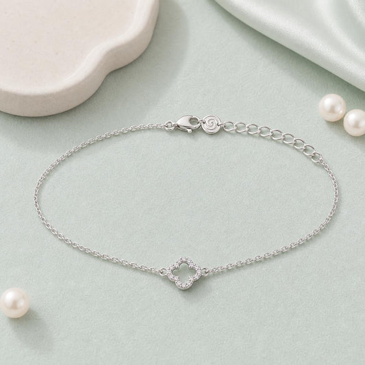 Silver Diamond Halo Anklet product image 2