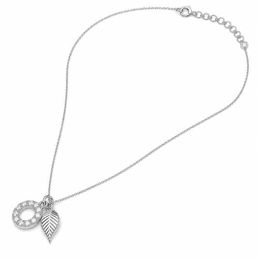 Silver Laurel Leaf Drop Necklace product image 2