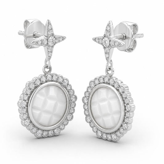 Silver Luna Medallion Earrings product image 2