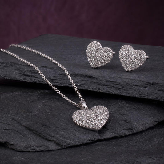 Silver Pave Heart Glow Jewellery Set product image 2