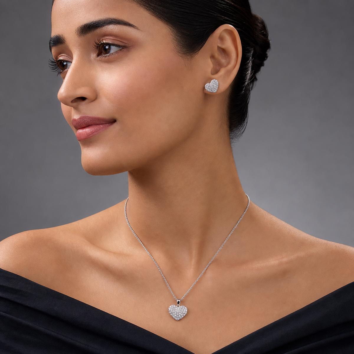 Silver Pave Heart Glow Jewellery Set product image 6