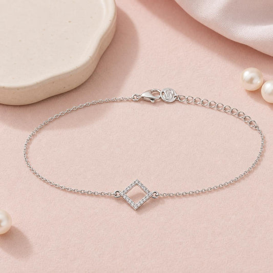 Silver Prism Diamond Anklet product image 2