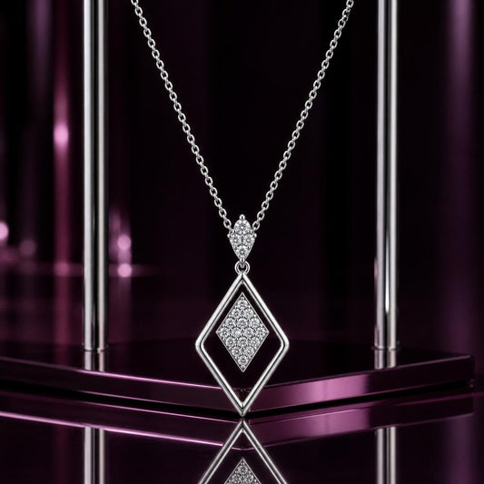 Silver Prism Diamond Pendant product image 2