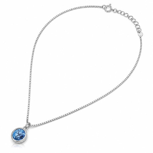 Silver Sapphire Orbit Pendant product image 2