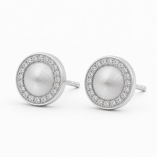 Silver Solara Halo Earrings product image 2