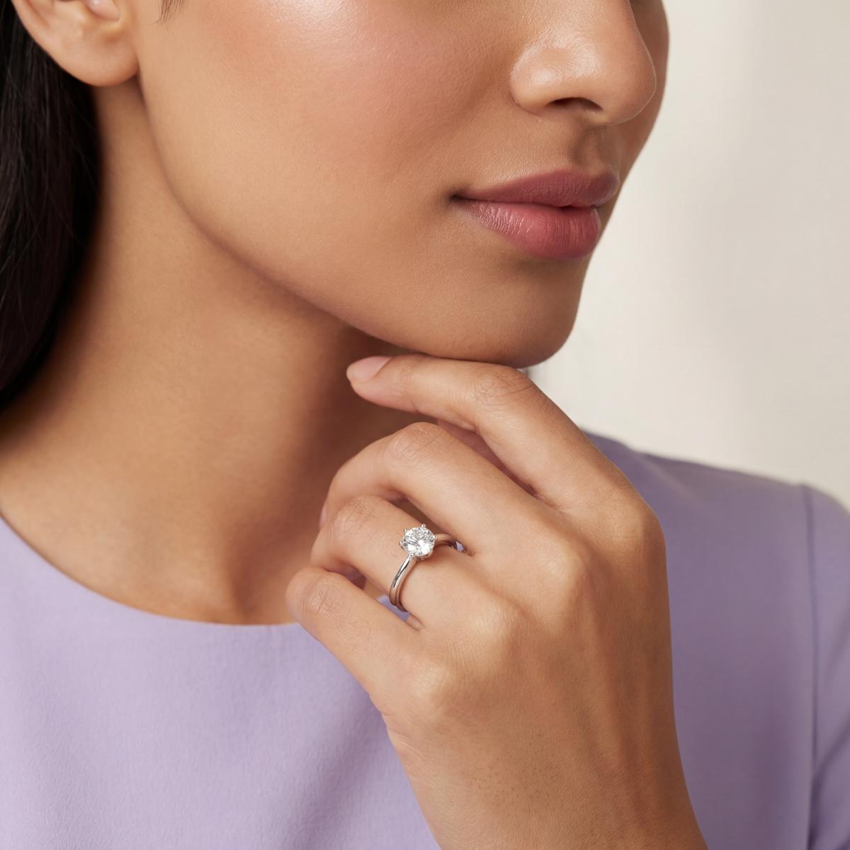 Silver Solitaire Shine Ring product image 8
