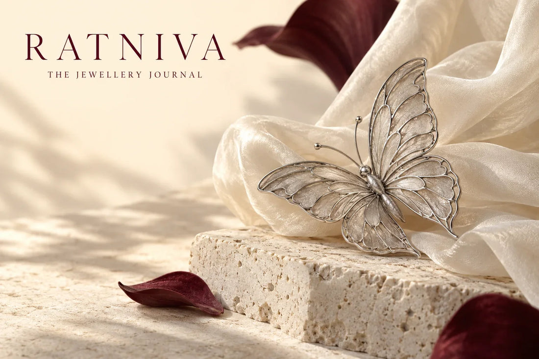 Ratniva editorial illustration for butterfly necklace meaning