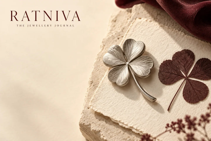 Ratniva editorial illustration for clover necklace meaning