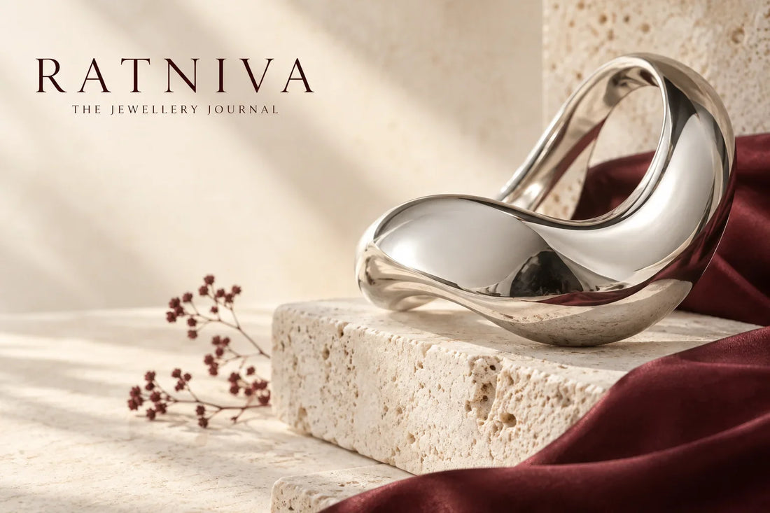 Ratniva editorial illustration for rhodium plated silver