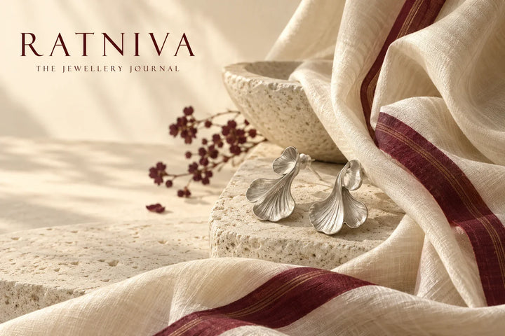 Ratniva editorial illustration for earrings for saree