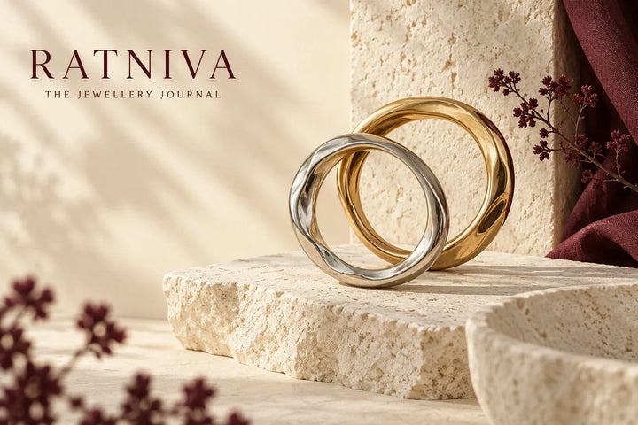 Ratniva editorial illustration for mixing gold and silver jewellery