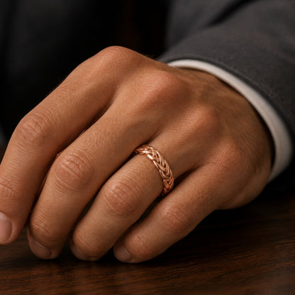 Rose Gold Interlock Ring