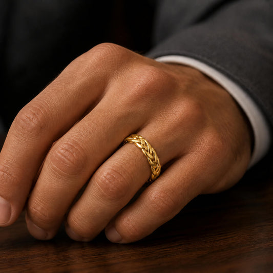 Golden Interlock Ring
