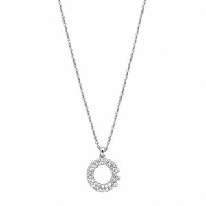 Silver Moonlit Crescent Pendant