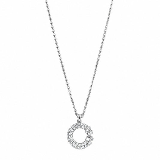 Silver Moonlit Crescent Pendant