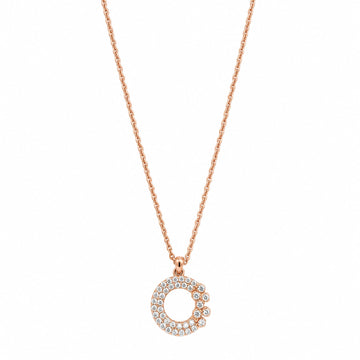 Rose Gold Moonlit Crescent Pendant