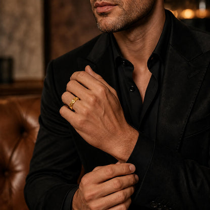Golden Interlock Ring