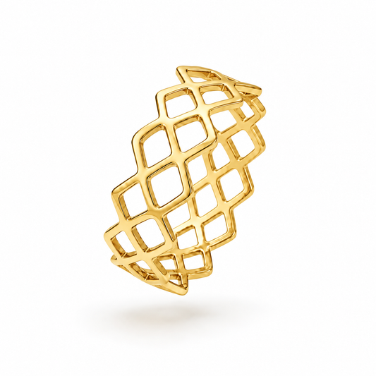 Golden Mesh Ring