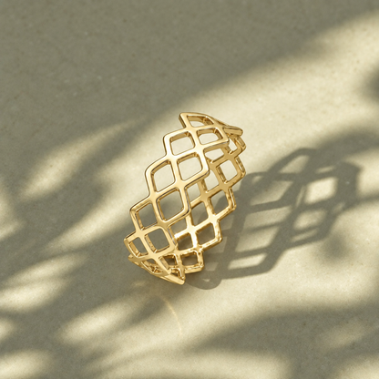 Golden Mesh Ring